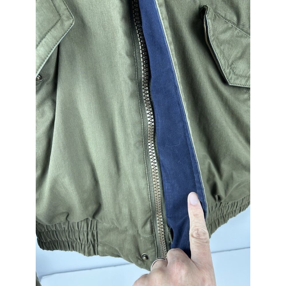 Vintage Woolrich Men's Bomber Chore  Coat Size Large Olive Green - Picture 4 of 14